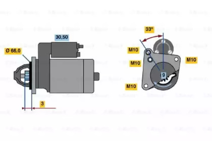 Стартер BOSCH 0 001 108 143