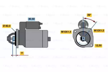 Стартер BOSCH 0 986 019 910