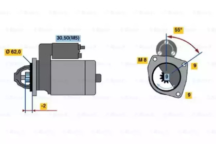 Стартер BOSCH 0 001 108 162