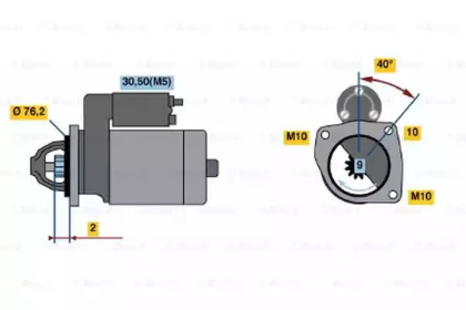 Стартер BOSCH 0 001 108 189