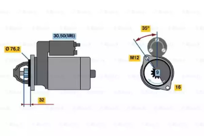 Стартер BOSCH 0 001 109 059