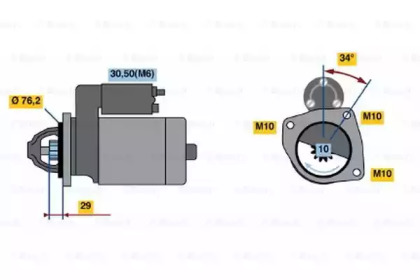 Стартер BOSCH 0 986 021 580