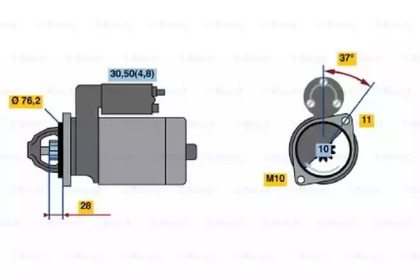 Стартер BOSCH 0 001 109 258