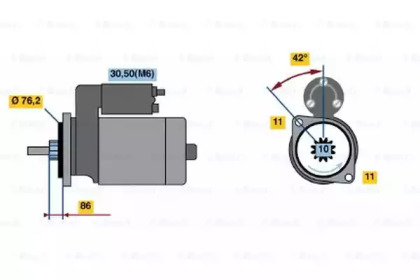 Стартер BOSCH 0 001 110 073