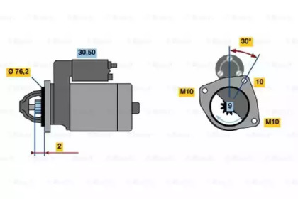 Стартер BOSCH 0 986 017 910