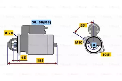 Стартер BOSCH 0 001 116 006