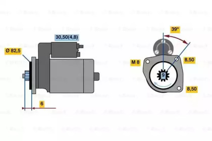 Стартер BOSCH 0 001 121 034