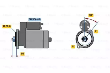 Стартер BOSCH 0 001 124 022