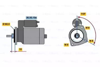 Стартер BOSCH 0 986 013 470