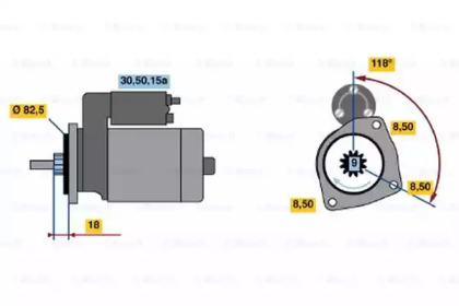 Стартер BOSCH 0 986 010 350