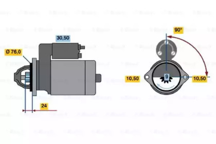 Стартер BOSCH 0 986 019 900