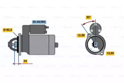 Стартер BOSCH 0 001 366 004