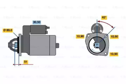 Стартер BOSCH 0 986 013 710