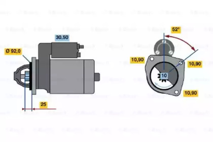 Стартер BOSCH 0 986 017 510