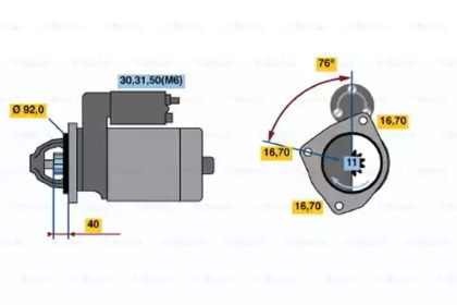 Стартер BOSCH 0 986 018 800