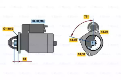 Стартер BOSCH 0 986 018 780