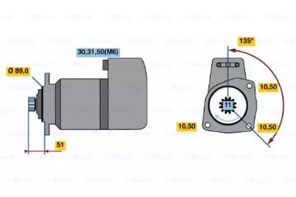 Стартер BOSCH 0 986 011 580