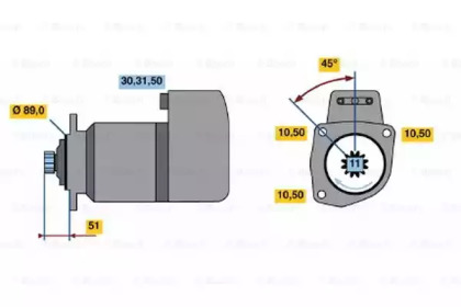 Стартер BOSCH 0 986 013 260