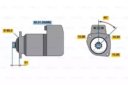 Стартер BOSCH 0 001 416 053