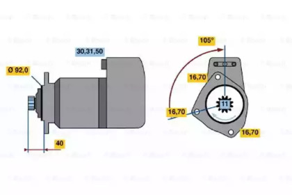 Стартер BOSCH 0 986 013 450