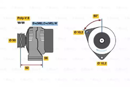 Генератор BOSCH 0 120 465 017