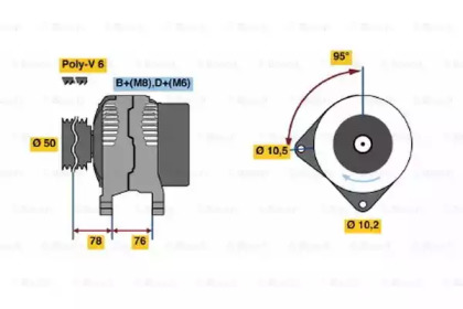 Генератор BOSCH 0 986 039 000