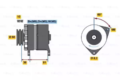 Генератор BOSCH 0 986 034 140