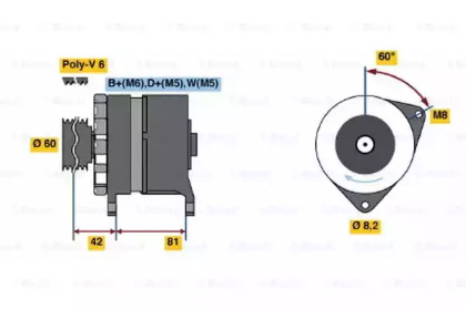 Генератор BOSCH 0 986 036 150