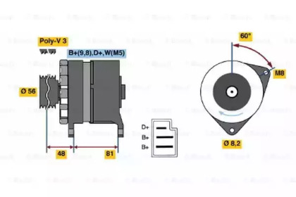 Генератор BOSCH 0 986 036 060