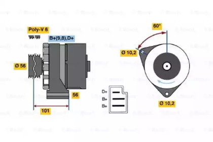 Генератор BOSCH 0 986 033 740