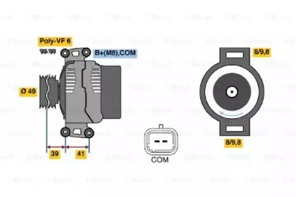 Генератор BOSCH 0 121 615 010