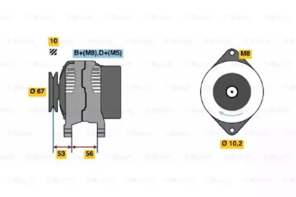 Генератор BOSCH 0 986 039 570