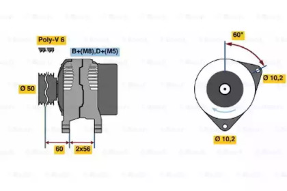 Генератор BOSCH 0 986 044 960