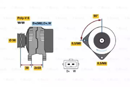 Генератор BOSCH 0 986 039 010