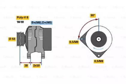 Генератор BOSCH 0 986 038 670