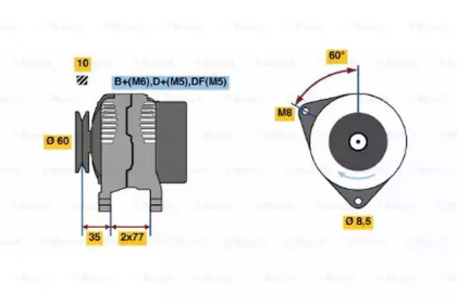 Генератор BOSCH 0 986 044 880