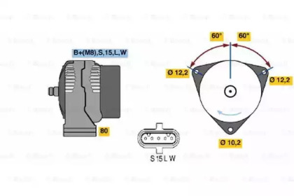 Генератор BOSCH 0 123 525 504