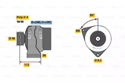 Генератор BOSCH 0 986 038 940