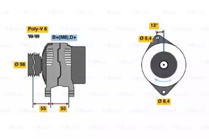 Генератор BOSCH 0 986 039 170