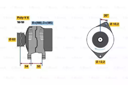 Генератор BOSCH 0 986 040 980