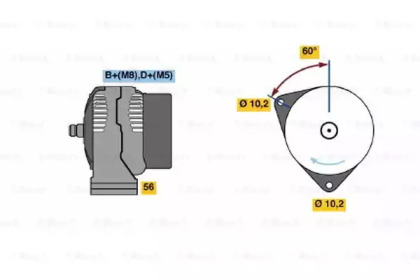 Генератор BOSCH 0 986 046 030