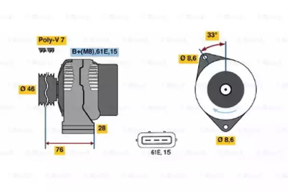 Генератор BOSCH 0 123 515 002