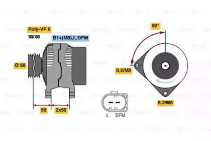 Генератор BOSCH 0 124 315 006