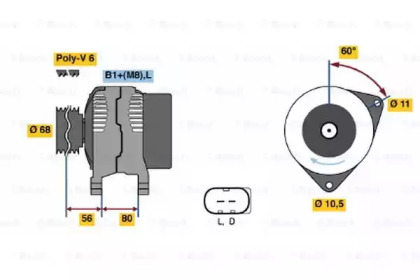 Генератор BOSCH 0 986 042 820