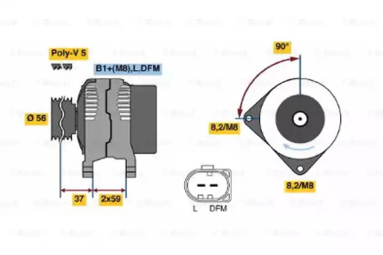 Генератор BOSCH 0 986 044 850