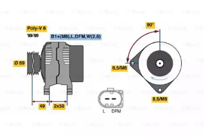 Генератор BOSCH 0 986 046 050