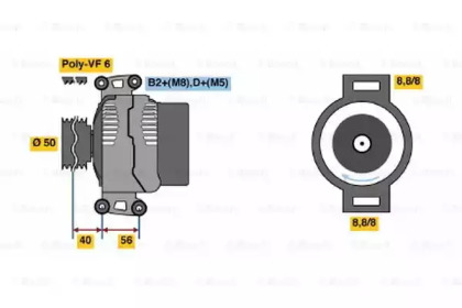 Генератор BOSCH 0 124 615 035