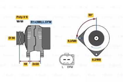 Генератор BOSCH 0 124 325 050