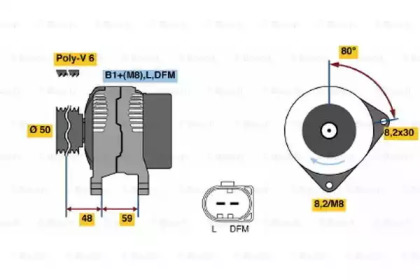 Генератор BOSCH 0 986 045 310