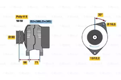 Генератор BOSCH 0 124 415 037